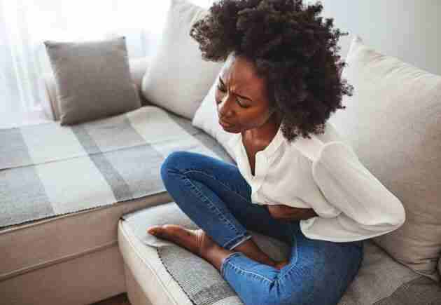 woman in pain from cramps
