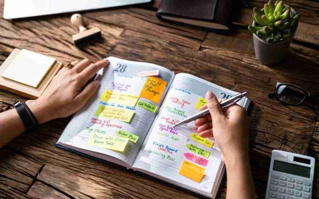 How Occupational Therapy Can Help You Get Things Done 3 color coded agenda