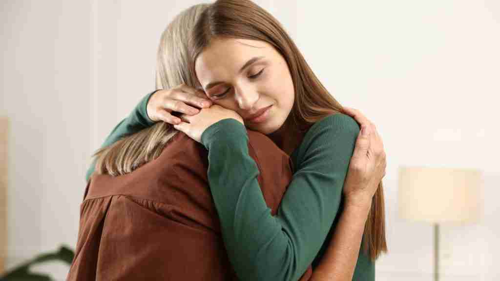 hugging grandma